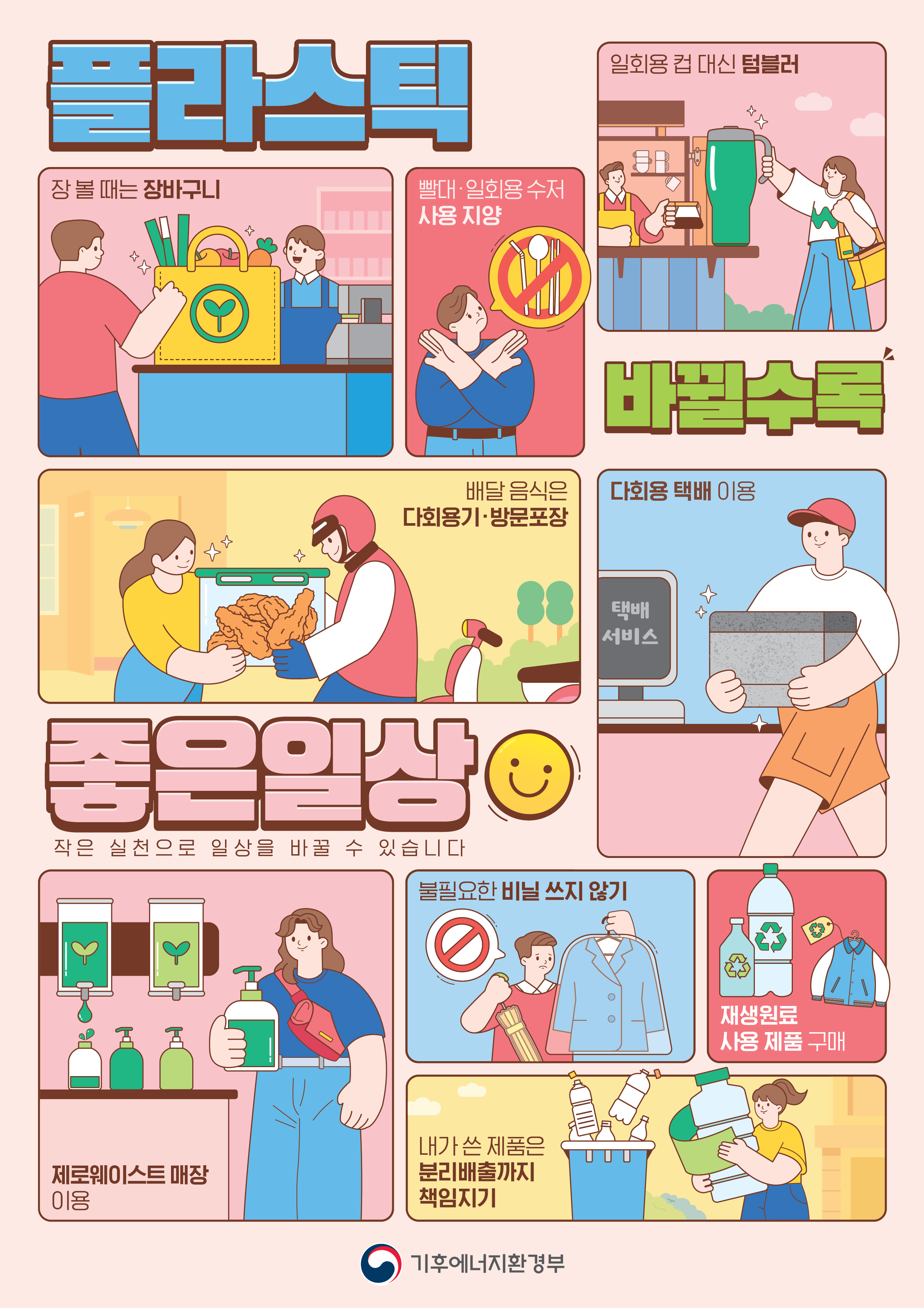 [포스터] 플라스틱 감량 수칙