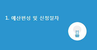 1. 예산편성 및 신청절차